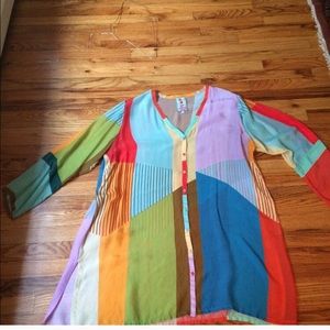 Johnny Was multi colored tunic. 1x